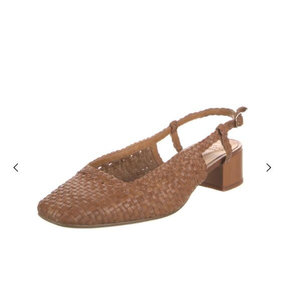 Sezane Paula Babies Woven Slingback Heels - Picture 2 of 6